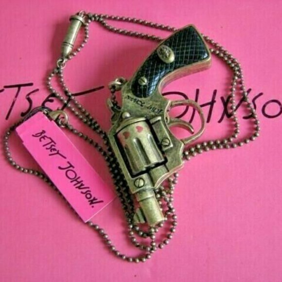 Betsey Johnson Jewelry - NWT Betsey Johnson VINTAGE BANG BANG GUN NECKLACE